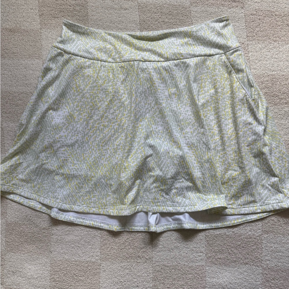 NWT Adidas Lime Green, Yellow and White golf skirt